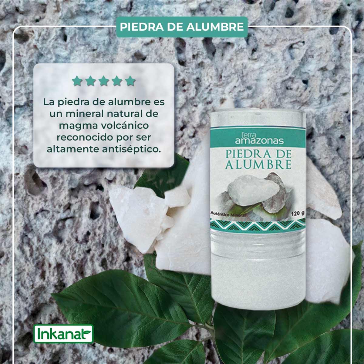 Desodorante de Piedra de Alumbre x 120g - Imagen 3